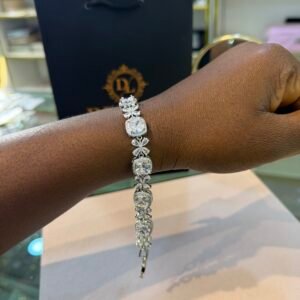 Lola silver stoned bracelet