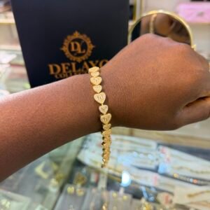 Ally gold stoned bracelet
