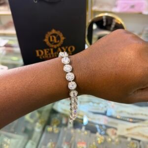 Jim silver stoned bracelet