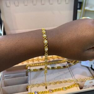 Cuba gold stoned bracelet