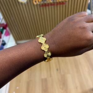 Gold clove bangle