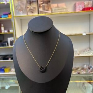 Onyx Black Swan Necklace