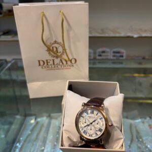 Poedagar Brown Leather Wristwatch