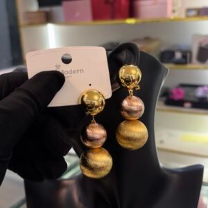 Mandy Gold/Bronze Ball Earrings